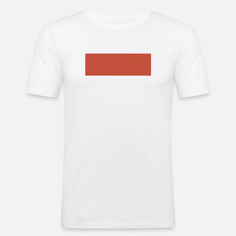 Abstraktes Erdtönen Muster - Männer Slim Fit T-Shirt - Weiß