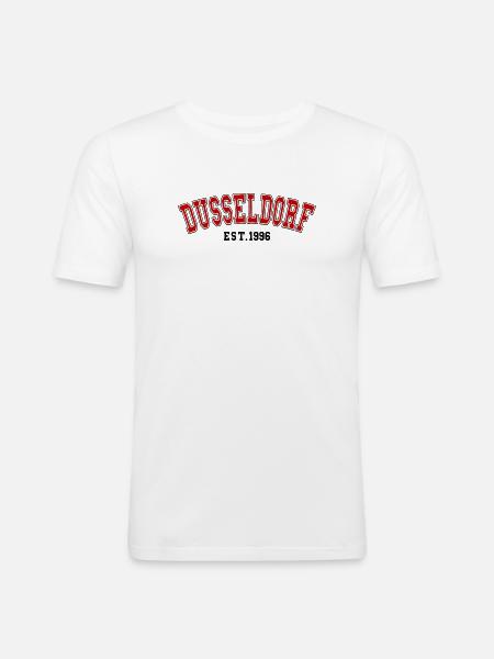 Dusseldorf Est. 1996 - Men's Slim Fit T-Shirt - white