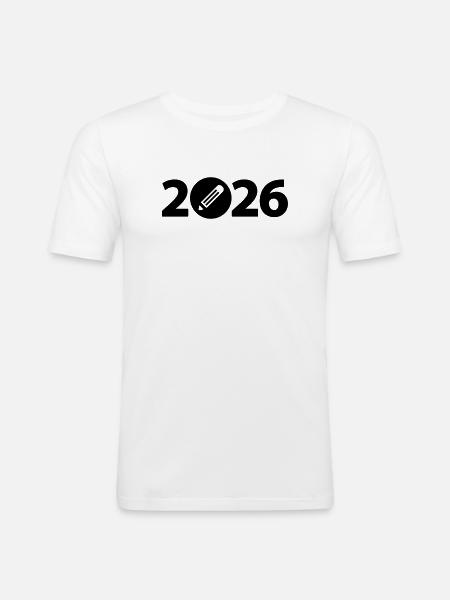Writer 2026, Student 2026, Student 2026 - Men's Slim Fit T-Shirt - white