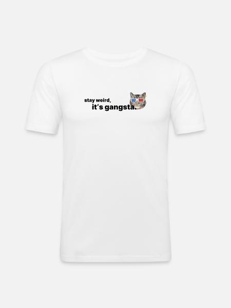 Stay weird – Statement für Anderssein & Individual - Männer Slim Fit T-Shirt - Weiß