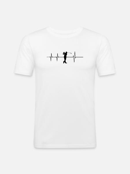 Golf on Beat - Men's Slim Fit T-Shirt - white