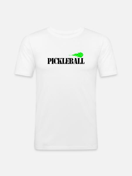 Pickleball - Männer Slim Fit T-Shirt - Weiß