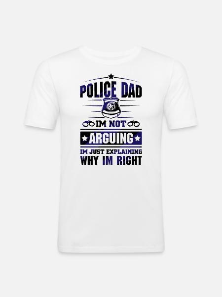 Polizei Polizist Polizeibeamte - Männer Slim Fit T-Shirt - Weiß