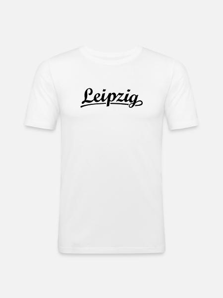 Leipzig Classic - Männer Slim Fit T-Shirt - Weiß