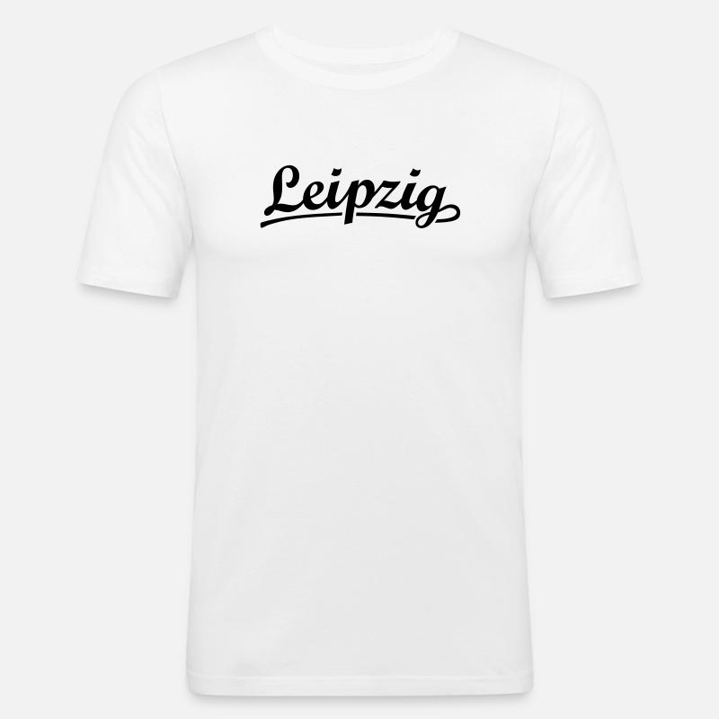 Leipzig Classic - Männer Slim Fit T-Shirt - Weiß