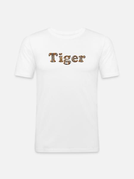 Der Tiger in Dir... - Männer Slim Fit T-Shirt - Weiß