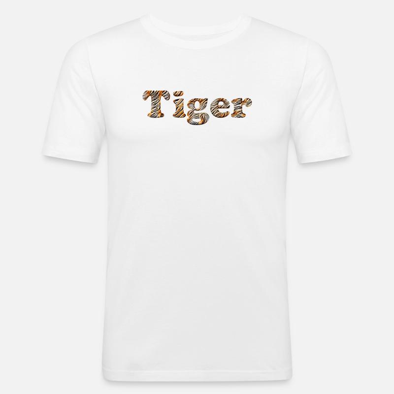 Der Tiger in Dir... - Männer Slim Fit T-Shirt - Weiß