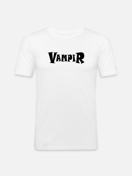 Vampire - T-shirt près du corps Homme - blanc