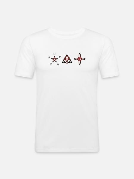 Wiccan Symbols - Mystic Art - Men's Slim Fit T-Shirt - white