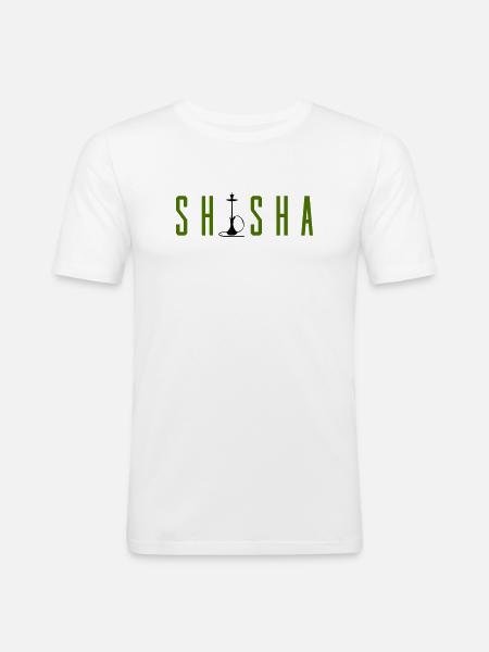 Hookah - Men's Slim Fit T-Shirt - white