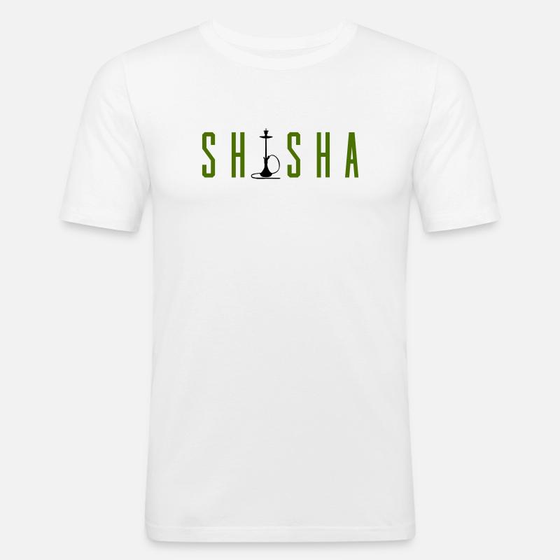 Hookah - Men's Slim Fit T-Shirt - white
