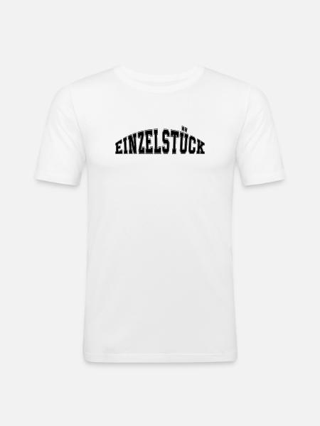 Einzelstück - Männer Slim Fit T-Shirt - Weiß