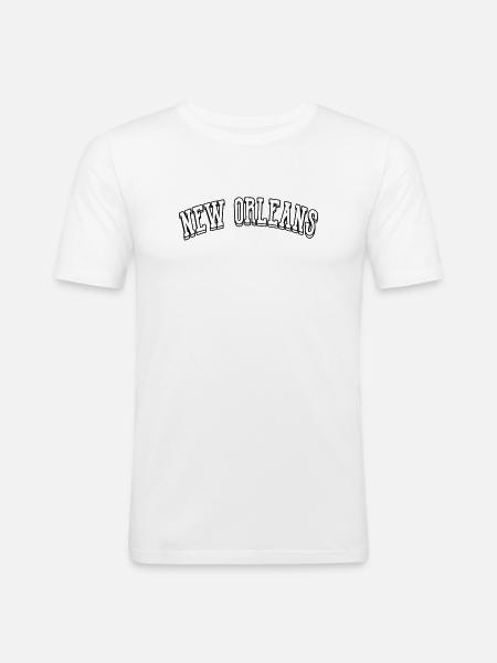 new orleans shirt - Männer Slim Fit T-Shirt - Weiß