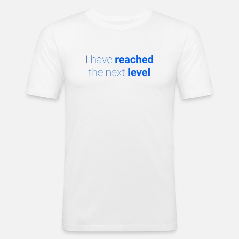 Abstraktes Kontrastmuster zur Selbstdarstellung - Männer Slim Fit T-Shirt - Weiß