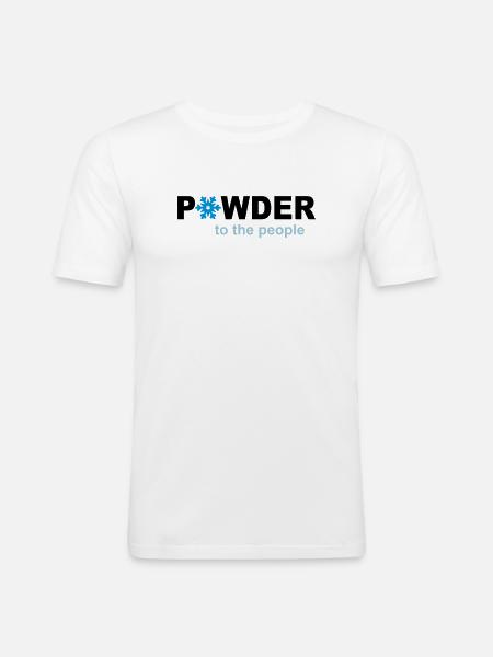 snow - Men's Slim Fit T-Shirt - white