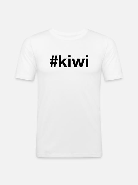 KIWI - Männer Slim Fit T-Shirt - Weiß