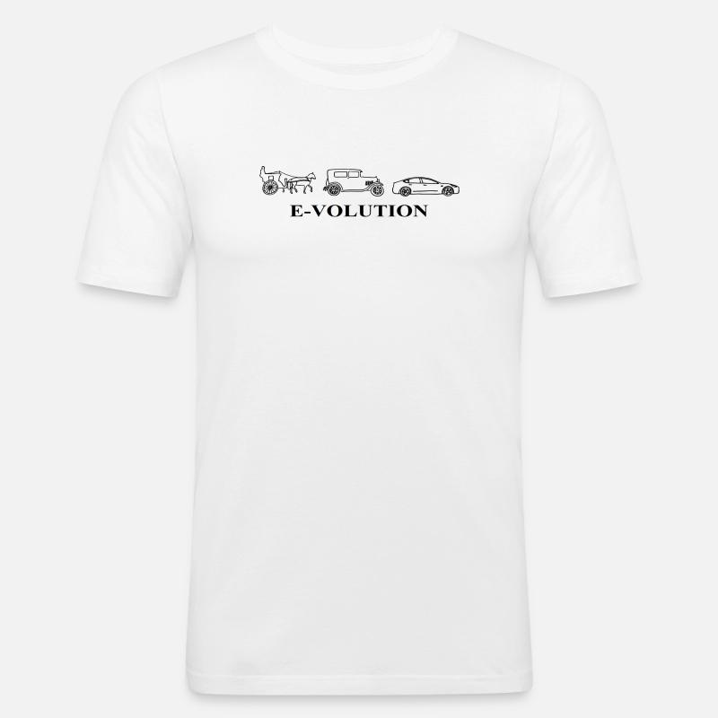 E-Volution Auto Evolution - Men's Slim Fit T-Shirt - white