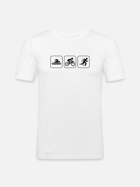 Triathlon Icons Sport - Men's Slim Fit T-Shirt - white
