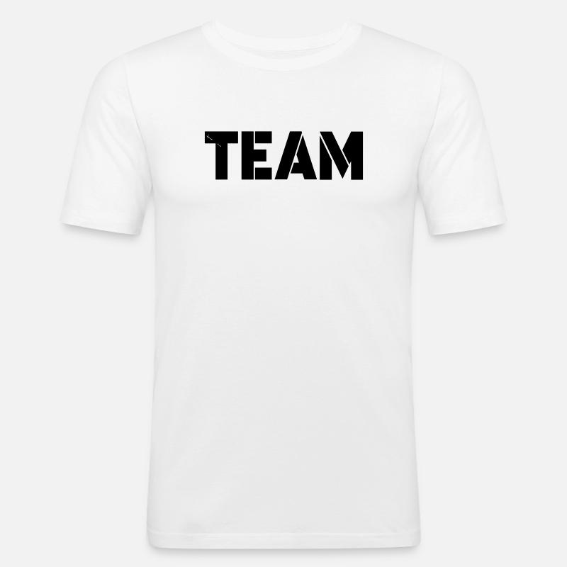 team - Männer Slim Fit T-Shirt - Weiß