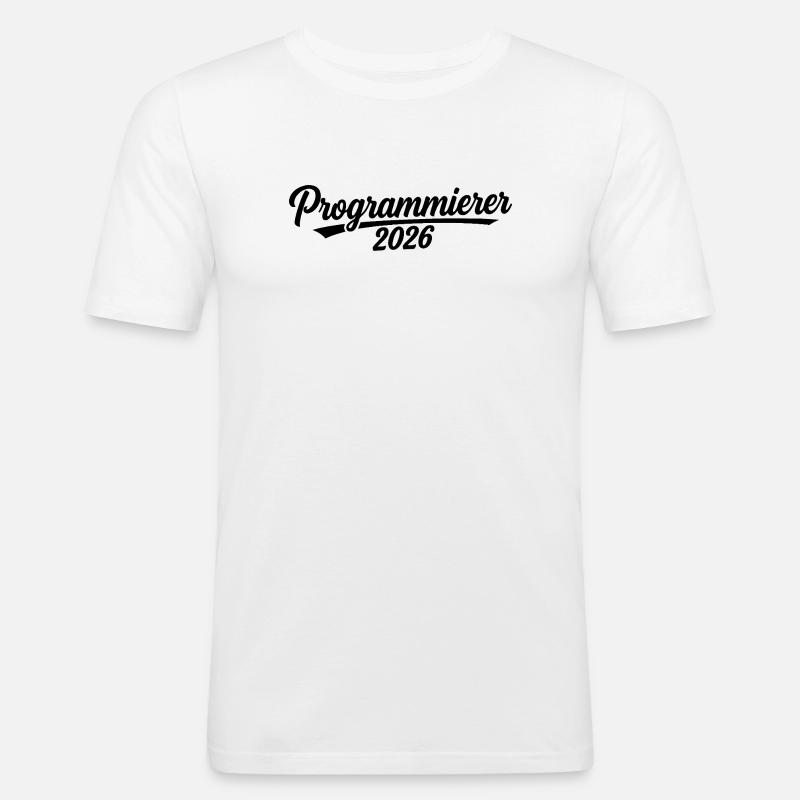 Programmeur 2026 – Conception de codage - T-shirt près du corps Homme - blanc