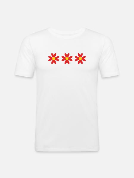FLOWER. NATURE. ECOLOGY. ANNIVERSARY. FEAST - Men's Slim Fit T-Shirt - white