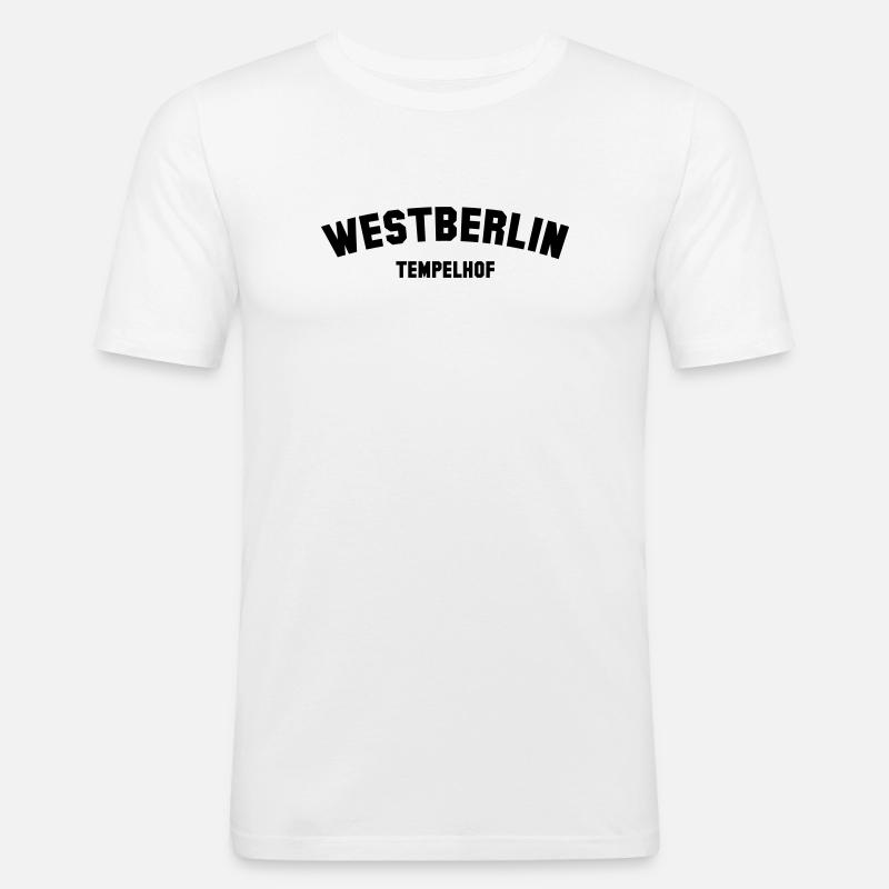 TEMPELHOF - Männer Slim Fit T-Shirt - Weiß
