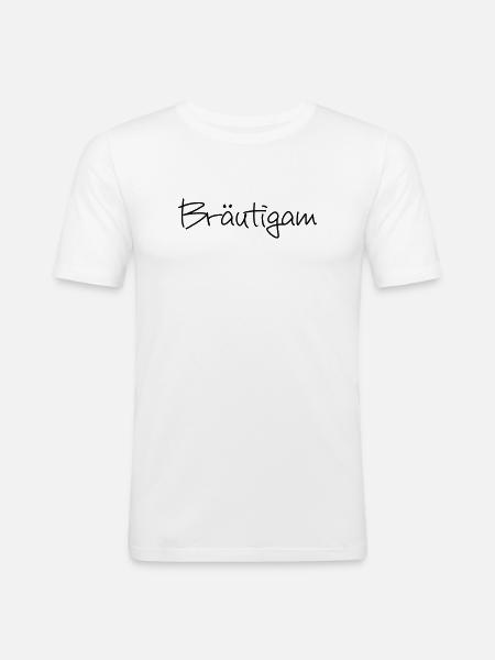 Bräutigam Junggesellenabschied Hochzeit - Männer Slim Fit T-Shirt - Weiß