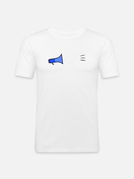 Megafon Text Template - Men's Slim Fit T-Shirt - white