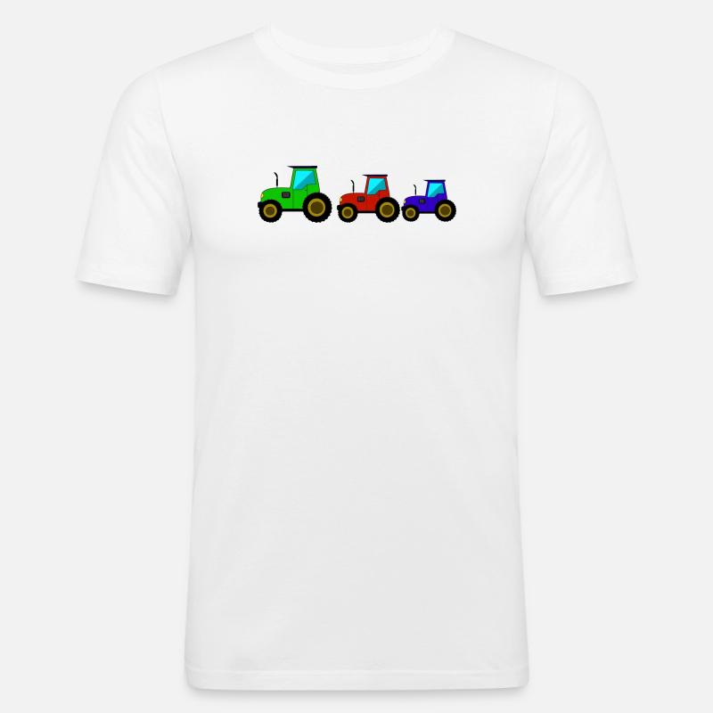 Traktor Trecker Traktor - Männer Slim Fit T-Shirt - Weiß