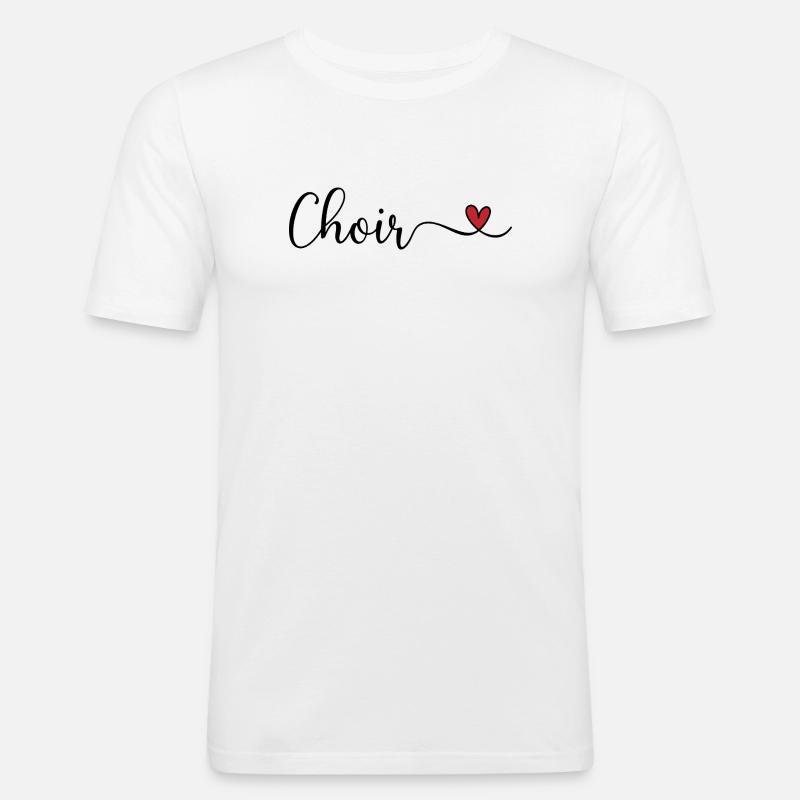 Chor - Männer Slim Fit T-Shirt - Weiß