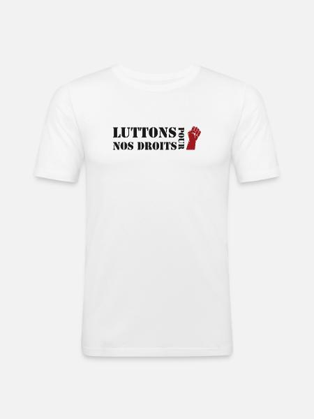 Fighting for our Rights! - Men's Slim Fit T-Shirt - white