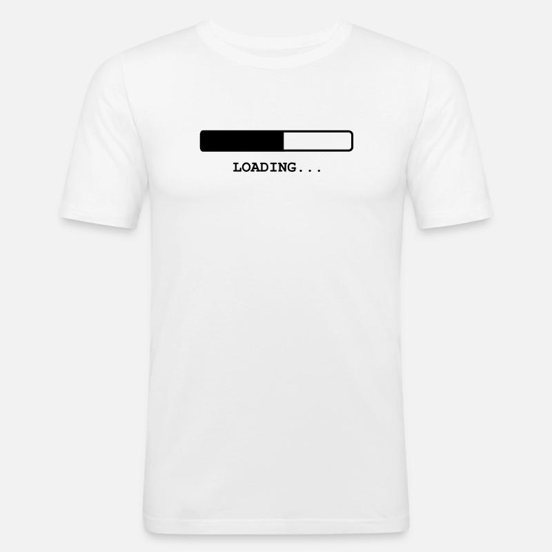 Loading... - Männer Slim Fit T-Shirt - Weiß