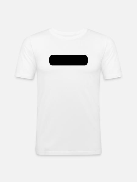 Rounded rectangle - Men's Slim Fit T-Shirt - white