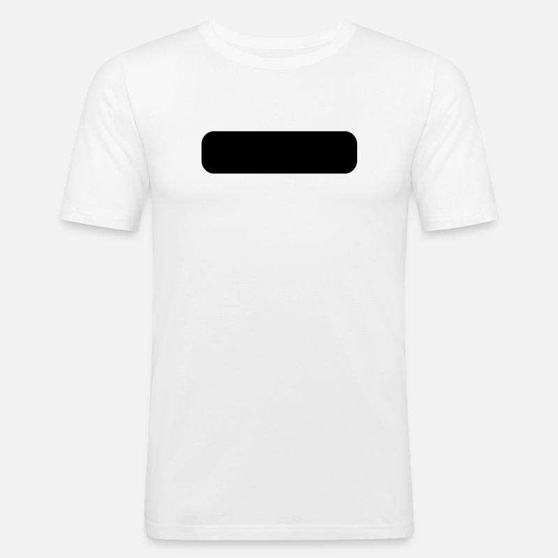 Abgerundetes Rechteck - Männer Slim Fit T-Shirt - Weiß