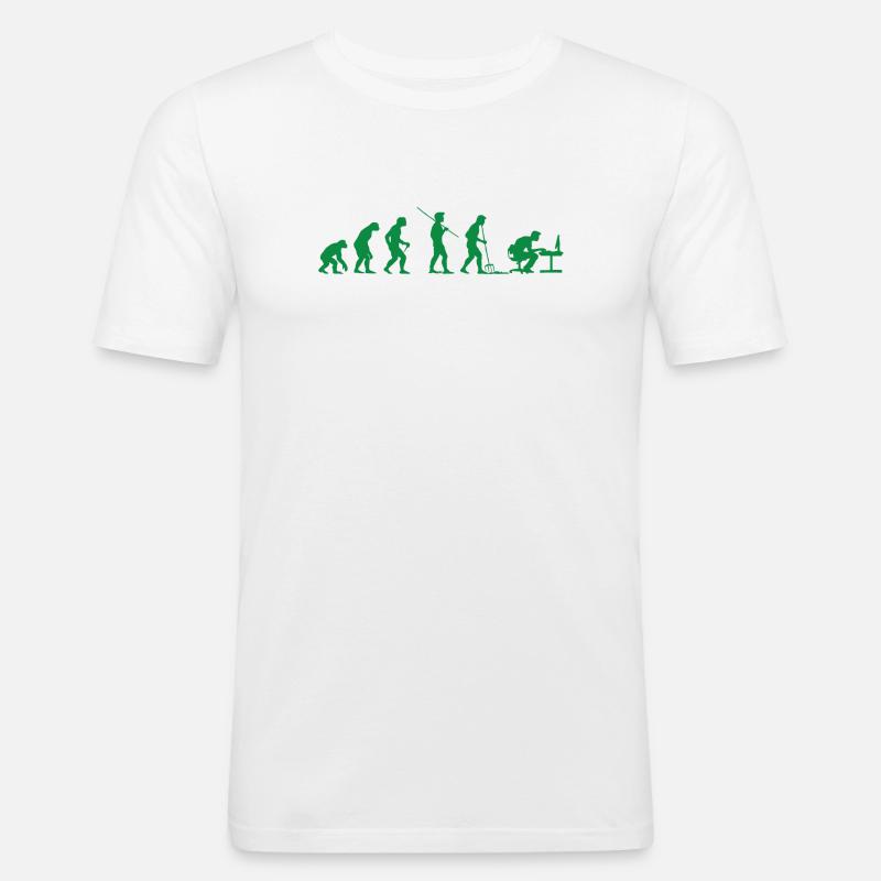Programmierer Evolution Informatiker Entwickler - Männer Slim Fit T-Shirt - Weiß