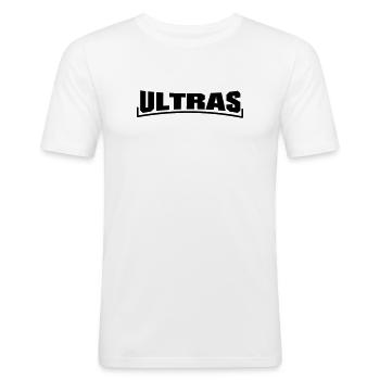 ULTRAS - Männer Slim Fit T-Shirt - Weiß - Vorne - Nik (191cm)