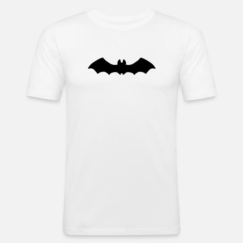 Fledermaus im Flug - Männer Slim Fit T-Shirt - Weiß