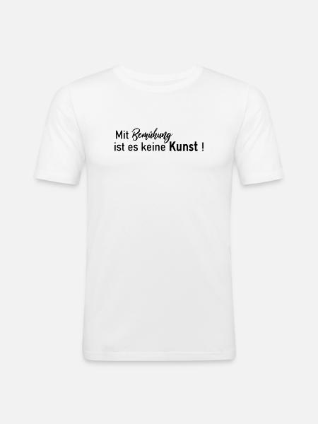 keine Kunst - Männer Slim Fit T-Shirt - Weiß