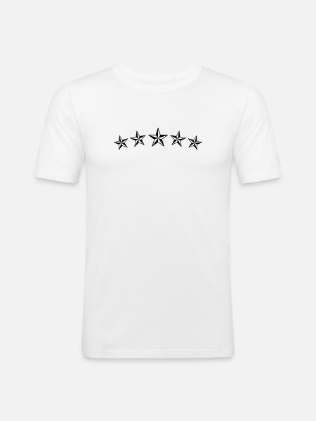 tattoo stars - Men's Slim Fit T-Shirt - white