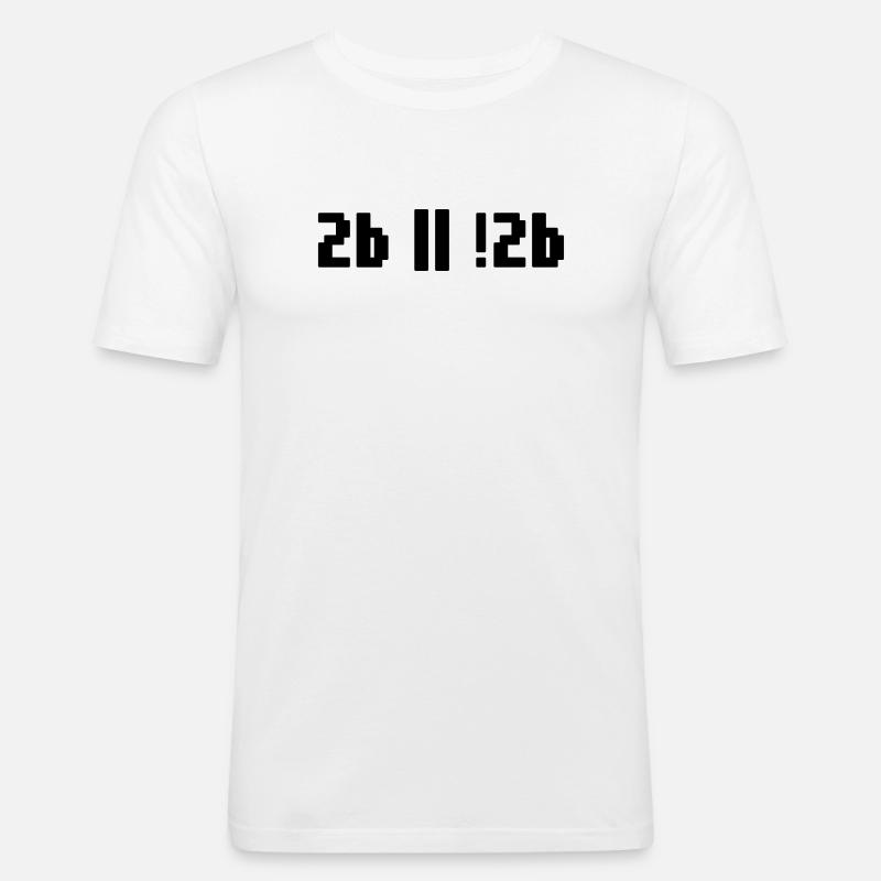 2b ou pas 2b – Programmeur de Shakespeare Hamlet - T-shirt près du corps Homme - blanc