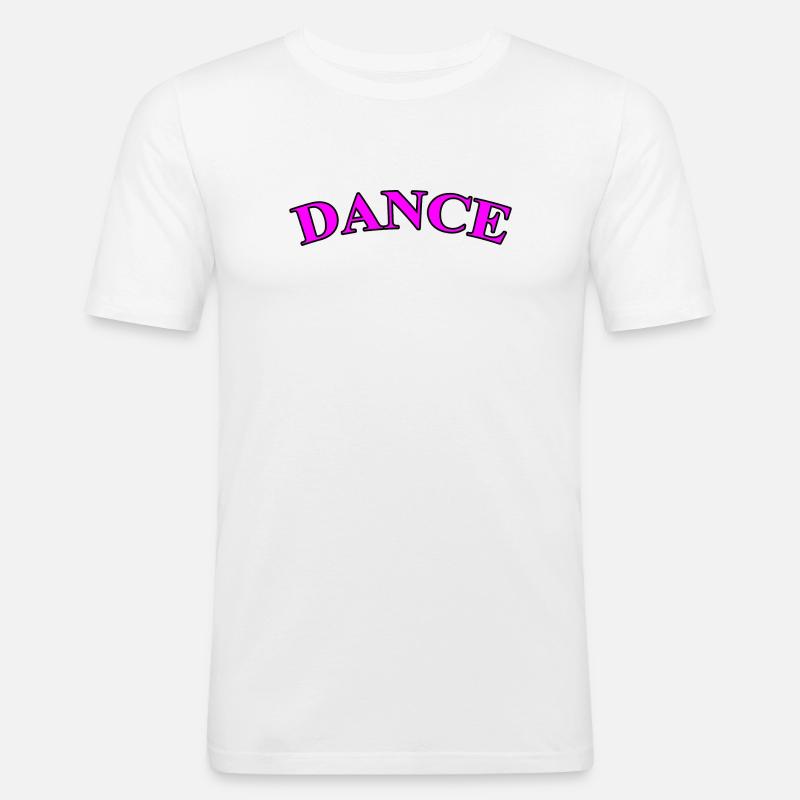 Lass uns tanzen - Lila - Männer Slim Fit T-Shirt - Weiß