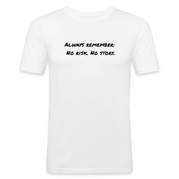 Parler anglais - T-shirt près du corps Homme - blanc - Devant - Nik (191cm)