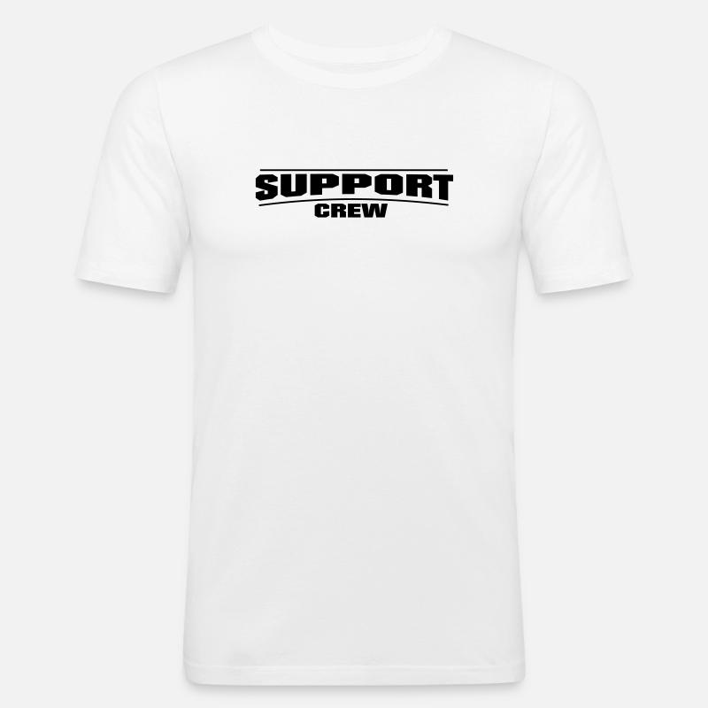 Support Crew - Männer Slim Fit T-Shirt - Weiß