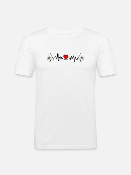 Herzfrequenz-Cardio für Illinois - Männer Slim Fit T-Shirt - Weiß