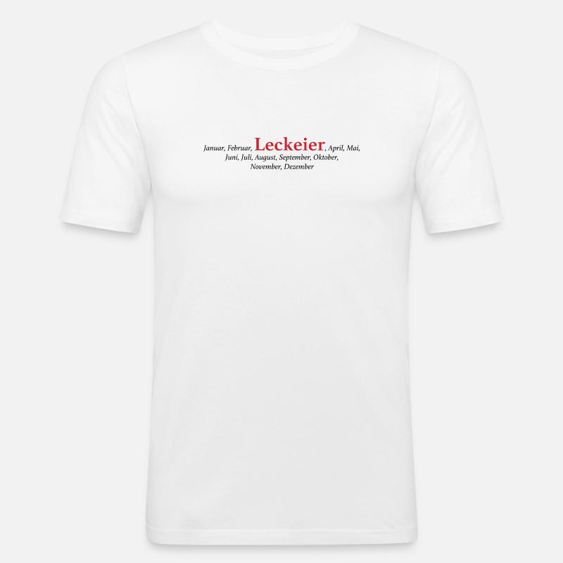 Leck Eier - Männer Slim Fit T-Shirt - Weiß