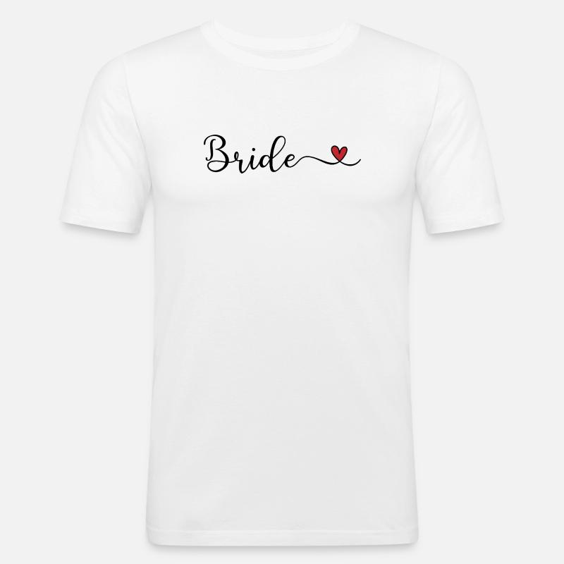 Braut - Männer Slim Fit T-Shirt - Weiß