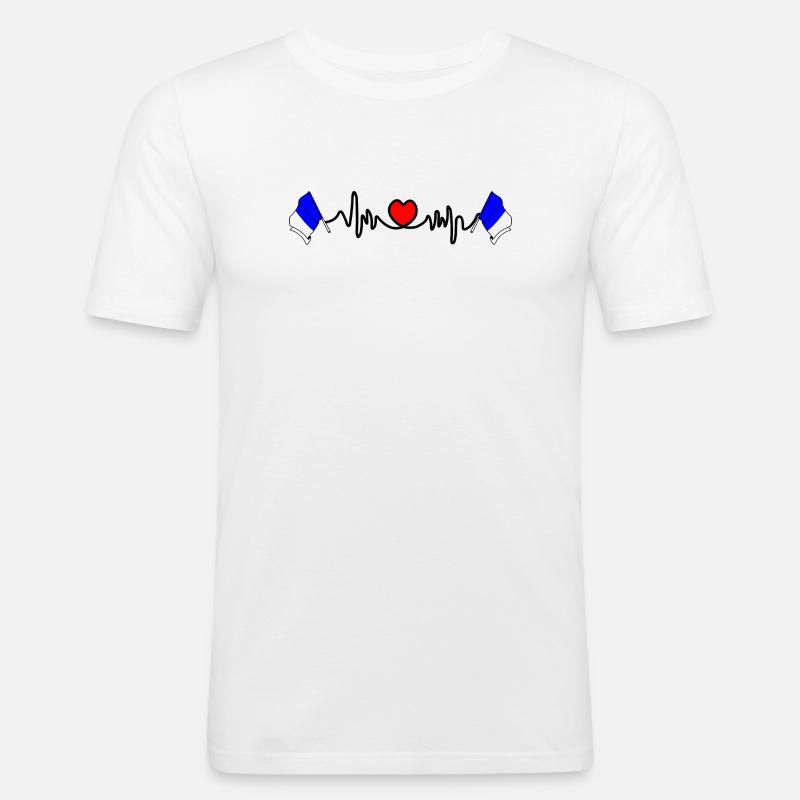 Spa Custom Flagge - Männer Slim Fit T-Shirt - Weiß