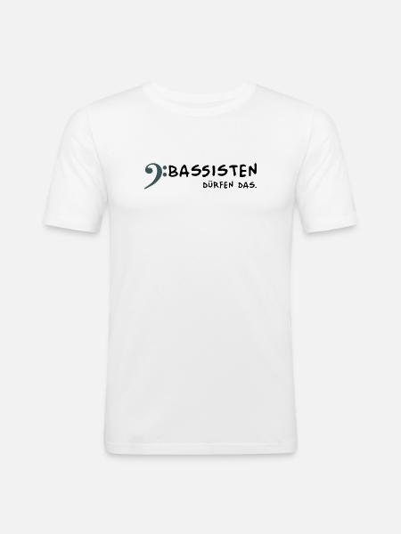 Bassists are allowed to - Men's Slim Fit T-Shirt - white