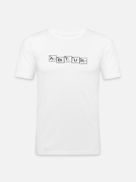 Abitur - Männer Slim Fit T-Shirt - Weiß