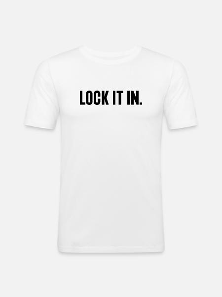 Basketball Lover Gift Lock It In - Men's Slim Fit T-Shirt - white